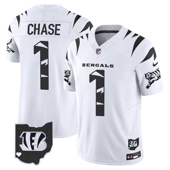 Men%27s Cincinnati Bengals #1 Ja%27Marr Chase White F.U.S.E. Special Vapor Untouchable Limited Stitched Jersey Dyin->arizona cardinals->NFL Jersey